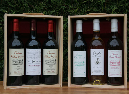 Coffrets bois de 3 bouteilles